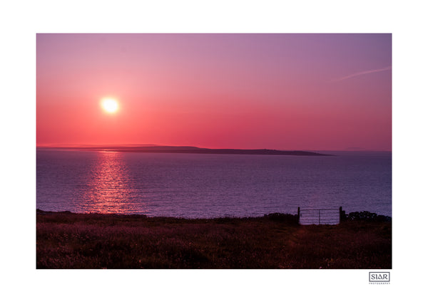 A contemporary Irish Landscape Print of the Aran Islands as seen from Doolin County Clare on The Wild Atlantic Way