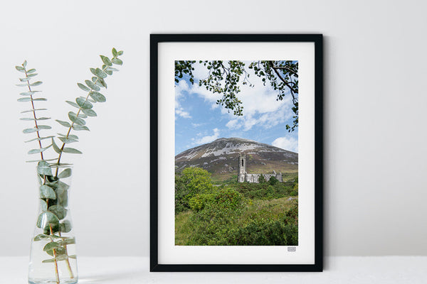 Mount Errigal Donegal landscape photo print – black frame.