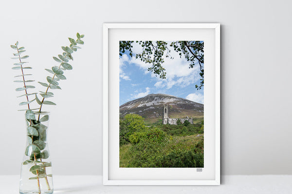 Mount Errigal Donegal landscape photo print – white frame